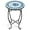 Blue, variant on RELAX4LIFE Side Table Outdoor Mosaic Round 14 Inch W/Glass Table Top and Steel Fram for Patio, Lawn, Garden, Balcony and Home, Small End Table (Navy)