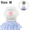 thumbnail image 2 of Camisa princesa plaid vestido en capas para cachorro gato cachorro verano traje boda cumpleaños fiesta traje Adepaton Ropa para Gato, 2 of 5