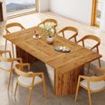 thumbnail image 1 of Tribesigns 78.7" Extra Long Dining Table for 6-8 People, Large Farmhouse Kitchen Table with Wooden Tabletop, Rustic Style Rectangular Dinner Table for Dining Room, Kitchen, Living Room, Brown, 1 of 8