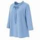 thumbnail image 3 of Blusa George para Mujer, Manga 3/4 Azul Talla 1Eg, 3 of 4