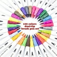 thumbnail image 3 of SagaSave Dual Tip Brush Pens Set Watercolour Pens 36-100 Colors for Writing DIY Coloring Drawing Adults and Kids, 3 of 8