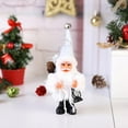 thumbnail image 2 of Luxury Santa Claus Figurines, Christmas Tradition Standing Santa Claus Doll Statue with Glasses, Santa with Mistletoe Bag, Figurine for Home Office Decoration, 2 of 11