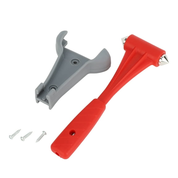 Unique Bargains Universal Car Safety Hammer Glass Breaker Urgent Escape Tool Gray Red