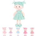 thumbnail image 1 of Onetoo Muñeco De Trapo De Felpa Mi Primera Muñeca Bebé Muñeco Bebé Suave para Niñas Durmiendo Muñeco Acurrucado Vestido Verde Lunares Blancos 14""(Serie Milly), 1 of 5