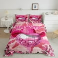 thumbnail image 2 of Disco Ball Comforter Set Funky Coquette Pink Mirrorball Bedding Twin Size, Western Cowgirl Beddong Comforter Sets Leopard Print Southwestern Hat Quilt Modern Art Preppy Room Decor 2Pcs, 2 of 6