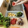 thumbnail image 4 of Kitchen Drain Basket, Sink Drying Rack for Storing and Washing Dishes/Fruit/Vegetables (White), 4 of 5