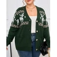 thumbnail image 4 of Women's Plus Size Cardigan Long Sleeve Holiday Sweaters Ugly Christmas, 4 of 7