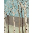 thumbnail image 2 of Reynolds, Jade 12x14 Black Ornate Wood Framed with Double Matting Museum Art Print Titled - Blue Birches I, 2 of 4