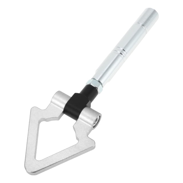 Ganchos de remolque triangulares Unique Bargains, gancho de remolque atornillable para Toyota Avanza, gancho de remolque de carreras de aleación de aluminio plateado
