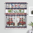 thumbnail image 6 of American 4th of July Kitchen Curtains Valances and Tiers Set for Windows, Patriotic Independence Memorial Day Bathroom Window Curtain Valance 3 Piece Sets,Kitchen Decor for Living Room,54''x 36'', 6 of 6