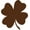 Brown, variant on White Picniva 4 Leaf Clover Decal Vinyl Sticker|Cars Trucks Walls Laptop|5 in