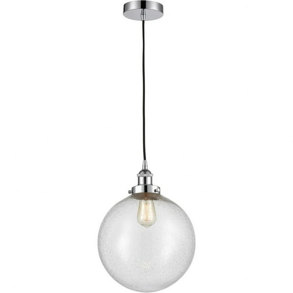 616-1PH-PC-G204-12-LED-Innovations Lighting-Beacon - 1 Light Mini Pendant In Industrial Style-15 Inches Tall and 12 Inches Wide Polished Chrome Seedy