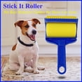 thumbnail image 2 of ORUYROP Rouleau Adhésif Réutilisable, Rouleau Adhésif en Silicone Lavable, Extra Collant pour Poils d'Animaux, Vêtements, Sièges Auto (3 Pcs-Bleu), 2 of 7