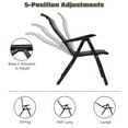 thumbnail image 4 of Resenkos 2 Pieces Patio Rattan Folding Reclining Chair, Outdoor Dining Chair for Outside Patio, All Weather, Porch, Garden, Poolside, 4 of 8