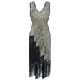 thumbnail image 1 of Fankiway Robe de Bal à Paillettes pour Femmes Col Rond Robes de Plage Grande Taille Robes de Plage pour Femmes, 1 of 2