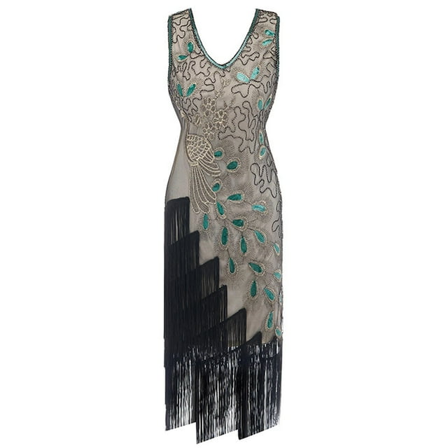 Fankiway Robe de Bal à Paillettes pour Femmes Col Rond Robes de Plage Grande Taille Robes de Plage pour Femmes