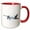 Red/White, variant on 3drose, Trumpeter Swans in Flight on White Background, Marion Co., Illinois, 11oz Two-tone Green Mug
