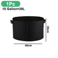 thumbnail image 2 of Reusable Felt Garden Planting Bags Perfect For Growing Vegetables And Potatoes All Black 10 Gallon, 2 of 9