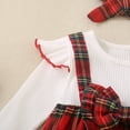 thumbnail image 5 of Fall Baby Girl Romper Letter Embroidery Long Sleeve Jumpsuit with Hat, 5 of 9