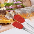 thumbnail image 5 of Bbq Grill Tongs Salad Bread Steak Meal Barbecue Tong Food Class Silicone Stainless Steel Kitchen Cooking Tongs Anti Heat Nonstick Portion Clip 9 Inch, 5 of 5