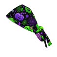 thumbnail image 6 of Working Cap for Women Men, Adjustable Elastic Band Halloween Beanie Hat Lace Up Work Scrub Cap with Sweatband Green One Size, 6 of 6