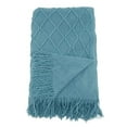 thumbnail image 7 of Fennco Styles Diamond Pleats Knit Modern Tassel 50 x 60 Inch Throw, 7 of 7