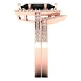 thumbnail image 3 of Clara Pucci 14K Rose Gold 2.4875 Natural Onyx Engraveable Engagement Ring + Wedding Band Set, 3 of 7