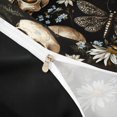 thumbnail image 3 of Homewish Vintage Daisy Dragonfly Skull Duvet Cover Queen for Kids, Floral Moth Cottagecore Print Queen Bedding, Black Reversible, 3-Piece, 1 Duvet Cover and 2 Pillowcases, 3 of 5