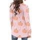 thumbnail image 3 of Puntoco moda mujer camiseta de manga larga frente abierto prendas de vestir exteriores sueltas impresión blusa abrigo tops Halloween Cardigan blusa Puntoco Puntoco-1, 3 of 5