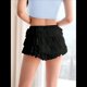 thumbnail image 4 of Pantalones Bombachos de Encaje Multicapa Y2K para Mujer, Pantalones Cortos con Volantes, Pantalones Cortos de Calabaza, Enaguas Dulces con Cintura Elástica. Negro S, 4 of 8
