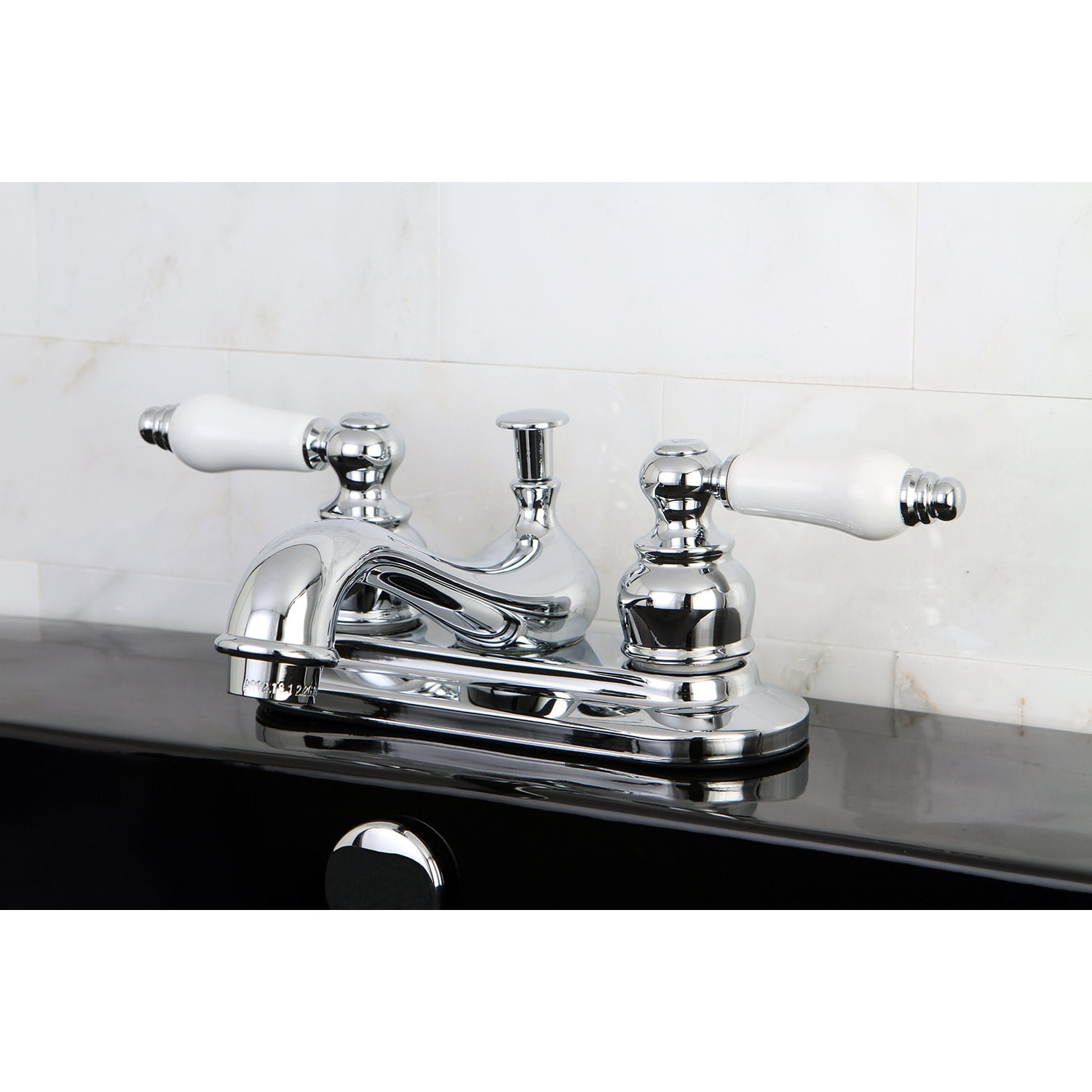 Kingston Brass KB601B 4 in. Centerset Bathroom Faucet, Polished Chrome