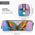 thumbnail image 3 of Rocae Oil Painting Beautiful Butterfly for Pen and Marker Pouch with Zipper for Men and Women, Stationery Bag Pen Holder for Work and Office, 3 of 9