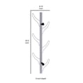 thumbnail image 5 of Benjara 34" Wall Mounted Coat and Hat Rack with 8 Hooks- Silver Metal Frame, 5 of 9