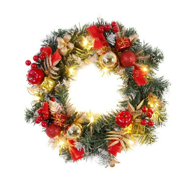 Artificial Wreath Artificial Uv Resistant Wreath For The Front Door Flower Gifts For Christmas Party Decor Front Door Wreath Artificial Christmas Wreath Walmart Com Walmart Com