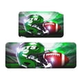 thumbnail image 1 of Juego de 2 alfombrillas de cocina de terciopelo de cristal con el logotipo del equipo de fútbol Jets, alfombrilla absorbente antideslizante para el hogar, el dormitorio y la cocina, 1 of 6
