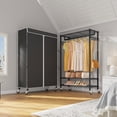 thumbnail image 4 of VIPEK R3C Rolling Clothes Rack with Cover Portable Garment Rack, Freestanding Storage Rack Heavy Duty Rack with Black Cover, 4 of 11