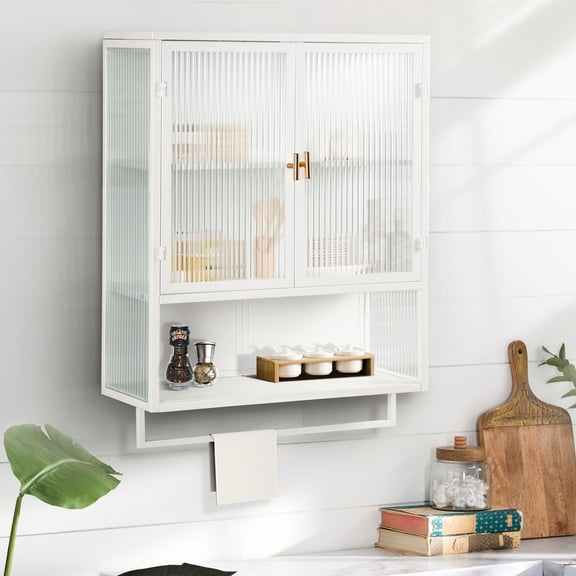 30.71" Tall Wall-mounted Cabinet | Offer Ample Storage in Living Room
