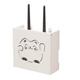 thumbnail image 2 of Joernso WiFi Router Storage Box Wall Mount Wooden Router Shelf Organizer Power Strip Cable Management Hider Rack for Modem Cable Router Cover, 2 of 8