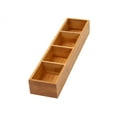 thumbnail image 6 of YBM Home Bamboo Drawer Organizer Storage Box with 4 Compartments Tray, Brown 4? x 17.5? x 2.5?, 6 of 12