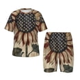thumbnail image 1 of Fotbe USA Sunflower Flag Pijama Estampada de 2 Piezas para Niños – Ropa de Dormir de Manga Corta Cómoda para Niños y Niñas, Camiseta y Shorts de Algodón-Medium, 1 of 6