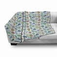 thumbnail image 3 of Umbrella Soft Flannel Fleece Blanket, Parasol Pattern in the Rain Cartoon Style Colorful Motifs in Cloud Cumulus Design, Cozy Plush for Indoor and Outdoor Use, 70" x 90", Multicolor, by Ambesonne, 3 of 6