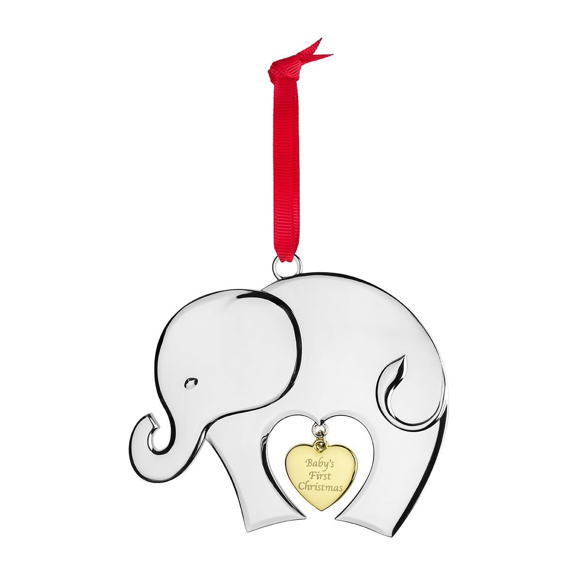 Nambe Baby's First Christmas Ornament 2026 Silver Elephant Keepsake 4in