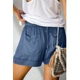 thumbnail image 3 of SHEWIN Women's Shorts Casual Mid Rise Drawstring Cotton Shorts Summer Comfy Elastic Waist Pocketed Short Pants Plus Size, 3 of 6