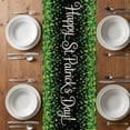 thumbnail image 6 of St. Patrick's Day Table Runner - 36 Inch Long, Kitchen Dining Table Runner Dresser Scarves, Spring Lucky Shamrocks Green Gnomes Black Farmhouse Decor for Coffee Tables Wedding Party Banquet, 6 of 8