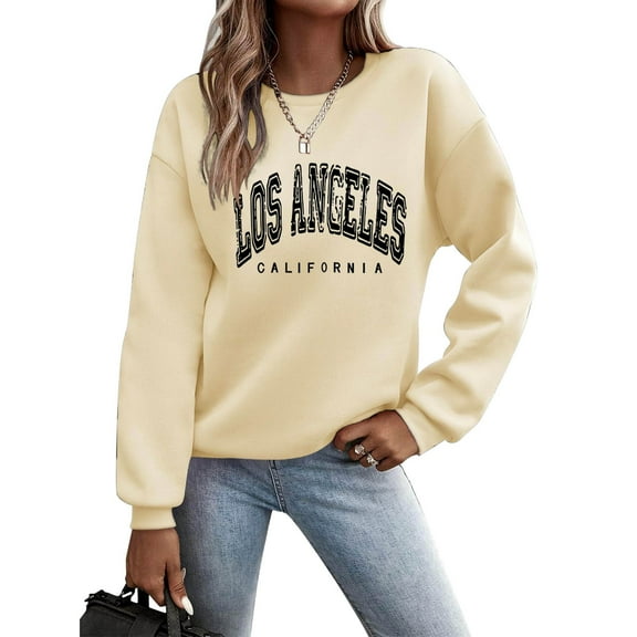 Cute Sweatshirts For Women Graphic Print O Neck Round Neck Fit Pullover Casual Workout Shirts Loose Blouse Tops Clothes With Pocket