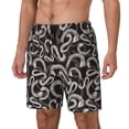 thumbnail image 1 of Balery Hand Drawn Snake Bañador para hombre, shorts de playa de secado rápido con entrepierna y forro de compresión-3X-Large, 1 of 6