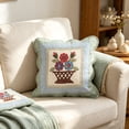 thumbnail image 1 of 17.72x17.72in Cottons Floral Farmhouses Throw Pillow Cover Vintage Botanical Cushion Case With Hidden Zipper Easys Install For Sofa Couch Bedroom, 1 of 6