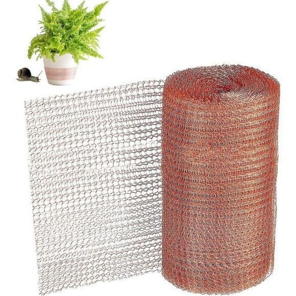 Copper Mesh, 1 Roll of 6 Meters Copper Wire Mesh, Copper Netting Against Slugs, Snails, Mice, Birds and Nematodes, Garden Protection Against Rodents, Knitted Copper Netting--12.7cm,AAFG