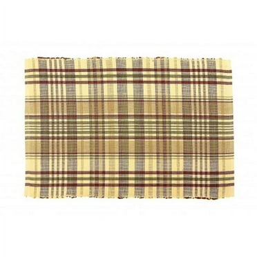 Mr. MJs Trading AG-01256S-4 19 in. Ribbed Placemats, Rosemary - Set of 4