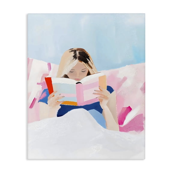 Stupell Industries Modern Cozy Reading In Bed Canvas Art, 16 x 20, by The Prints Vibe